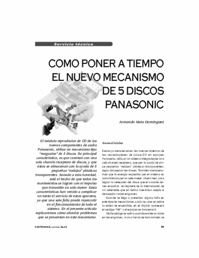 Panasonic SA-AK 52 Mechanical Diagram CD Charger